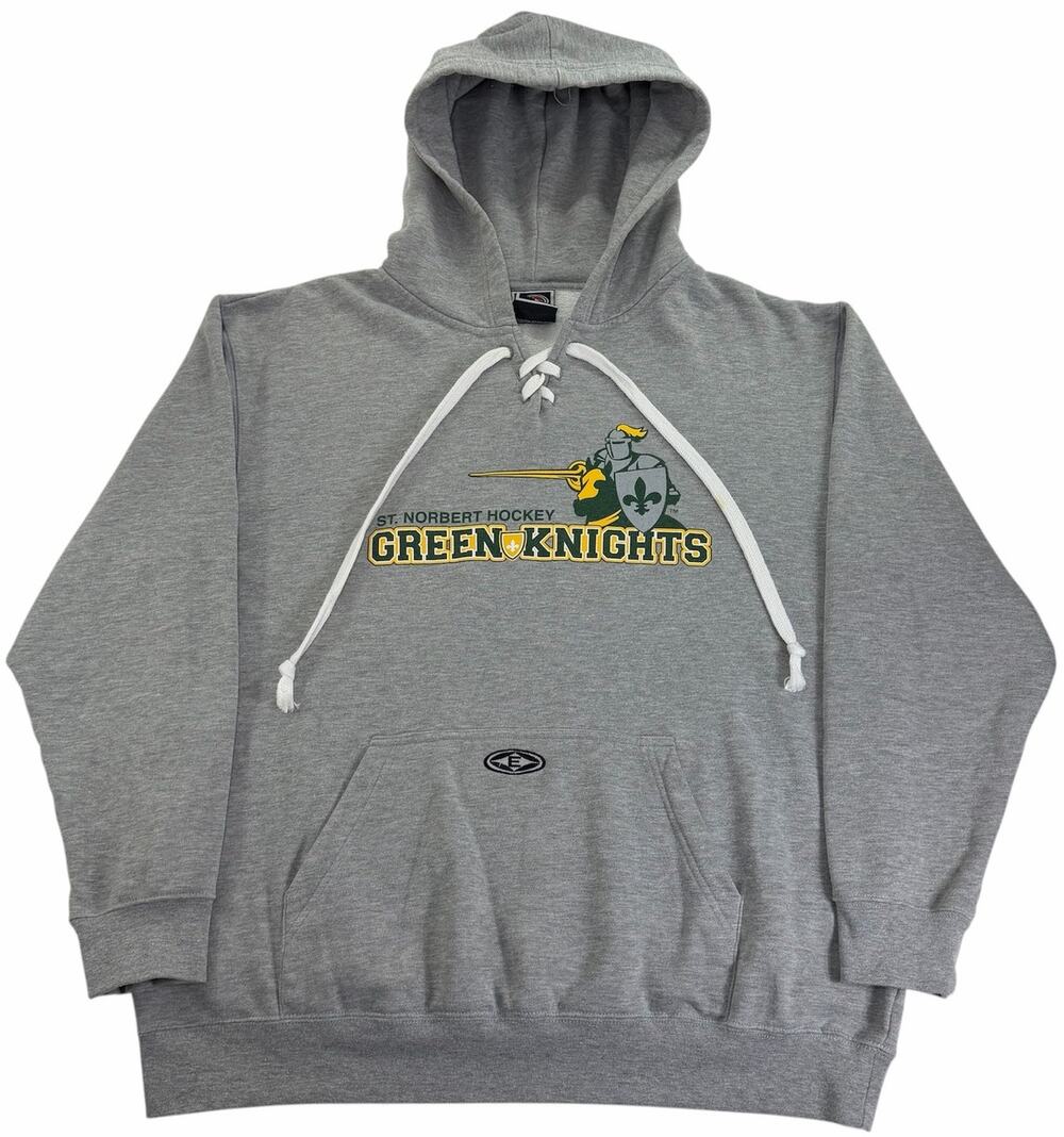 Men's St. Norbert Green Knights Easton Hockey Lace Up Hoodie Sweatshirt Size L